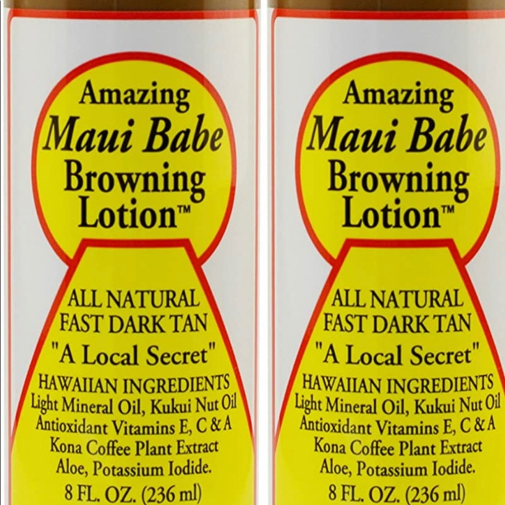 2Maui Babe Browning lotion 8oz (Best,New)